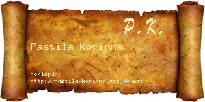 Pastila Korinna névjegykártya